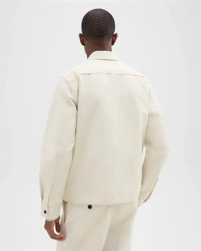 Theory Shirt Jacket Ecru Men Outerwear
