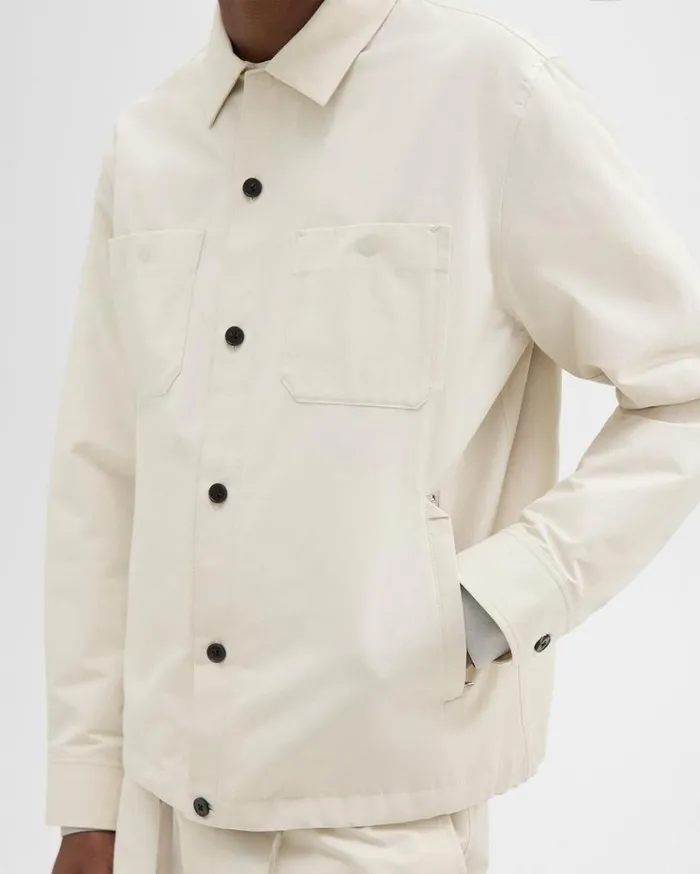 Theory Shirt Jacket Ecru Men Outerwear