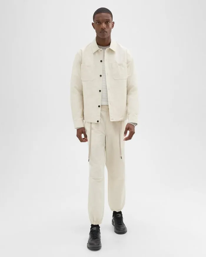 Theory Shirt Jacket Ecru Men Outerwear