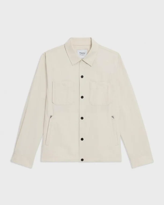 Theory Shirt Jacket Ecru Men Outerwear