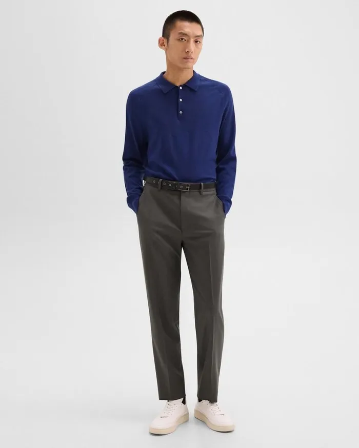 Theory Sneaker In Leather White Men Shoes