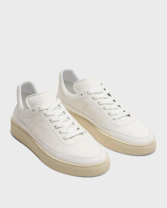 Theory Sneaker In Leather White Men Shoes
