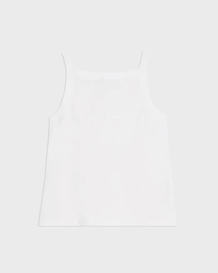 Theory Square Neck Tank In Interlock Knit White Women TShirts Tank Tops Theory Square Neck Tank In Interlock Knit White Women TShirts Tank Tops