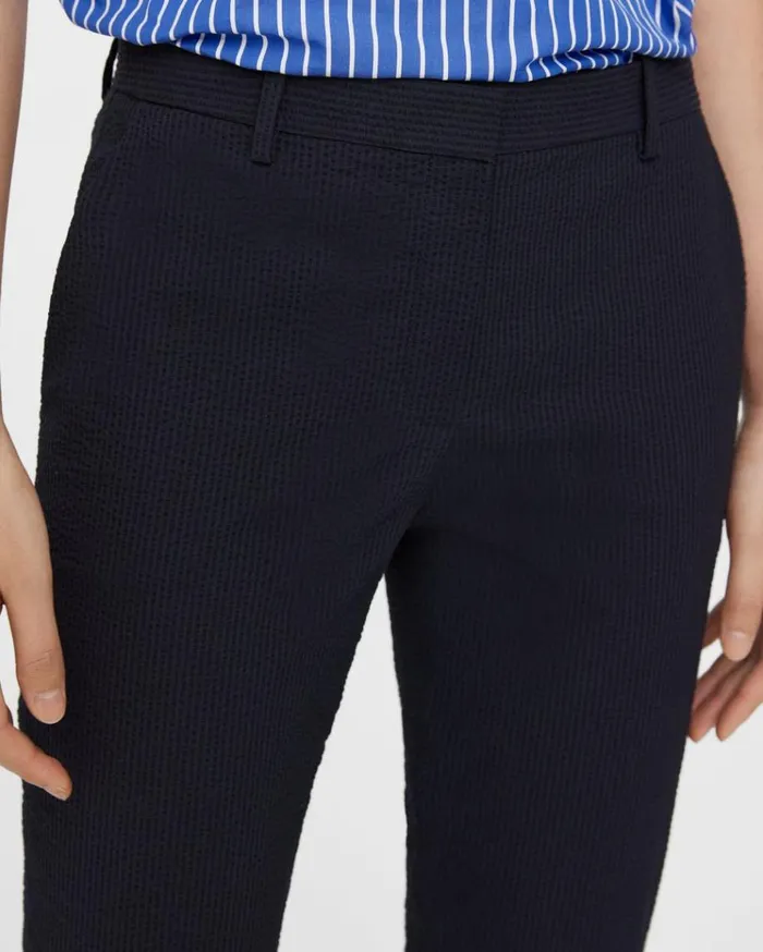 Theory Treeca Pant In Seersucker Navy Women Pants Theory Treeca Pant In Seersucker Navy Women Pants