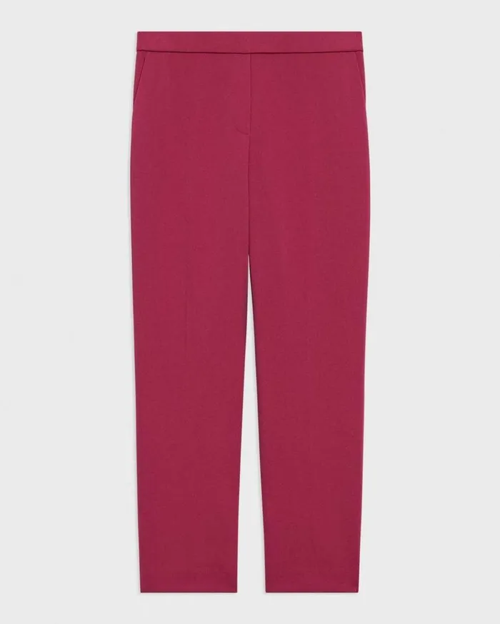 Theory Treeca PullOn Pant In Admiral Crepe Deep Rose Women Pants