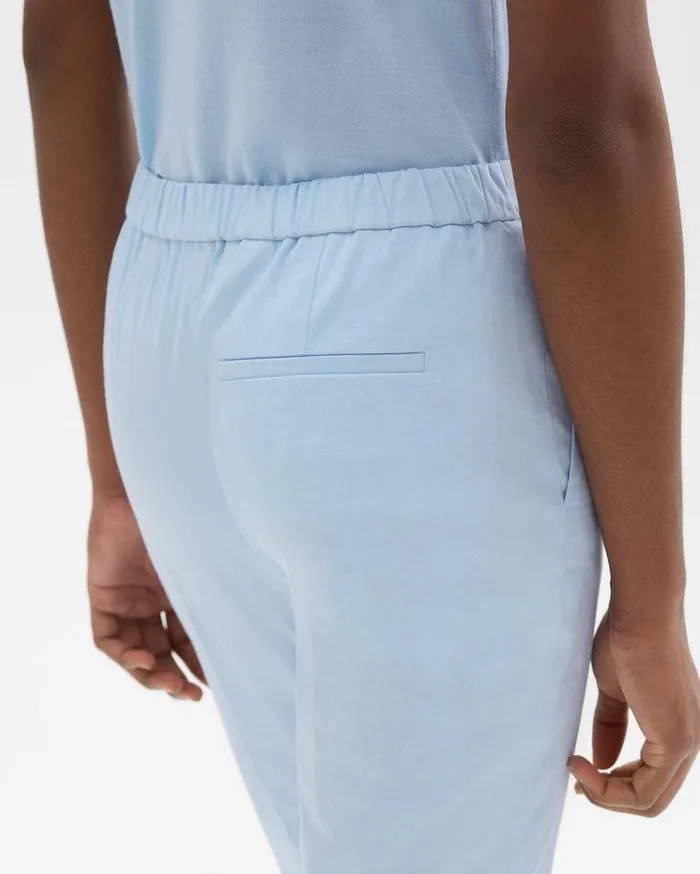Theory Treeca PullOn Pant In Good Linen Skylight Women Pants