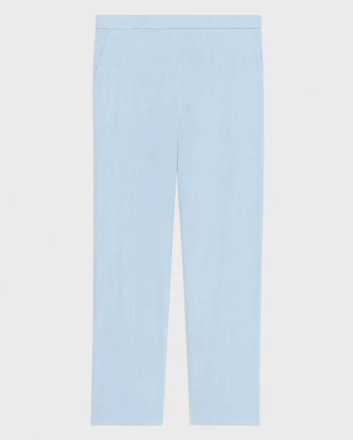 Theory Treeca PullOn Pant In Good Linen Skylight Women Pants