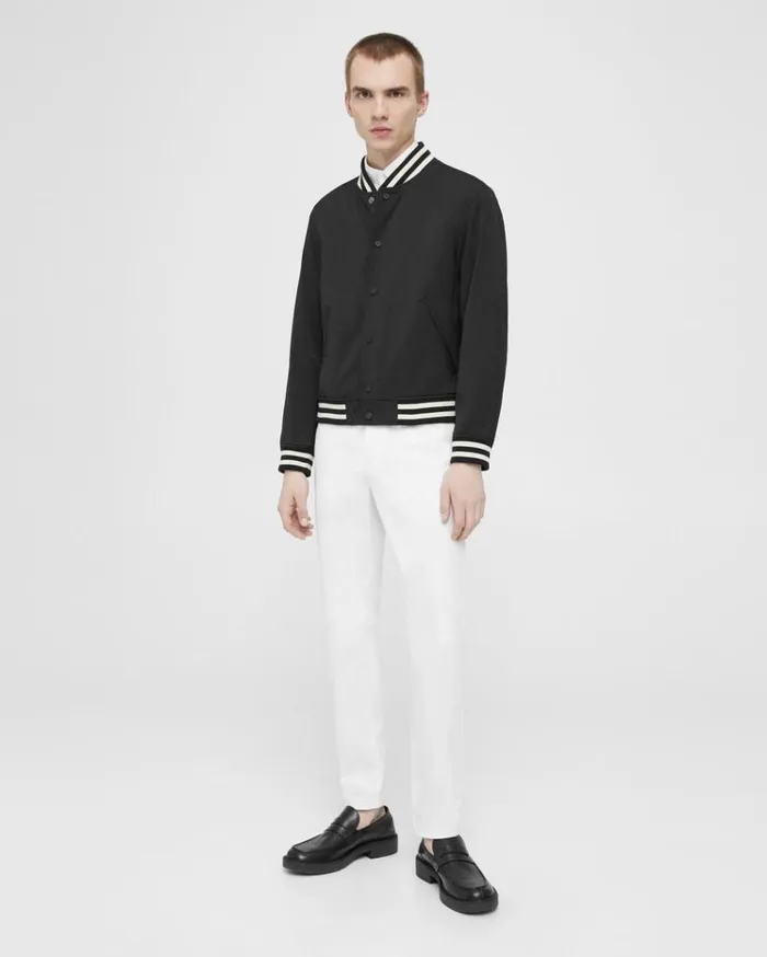 Theory Varsity Jacket In Neoteric Black Men Blazers Jackets Theory Varsity Jacket In Neoteric Black Men Blazers Jackets