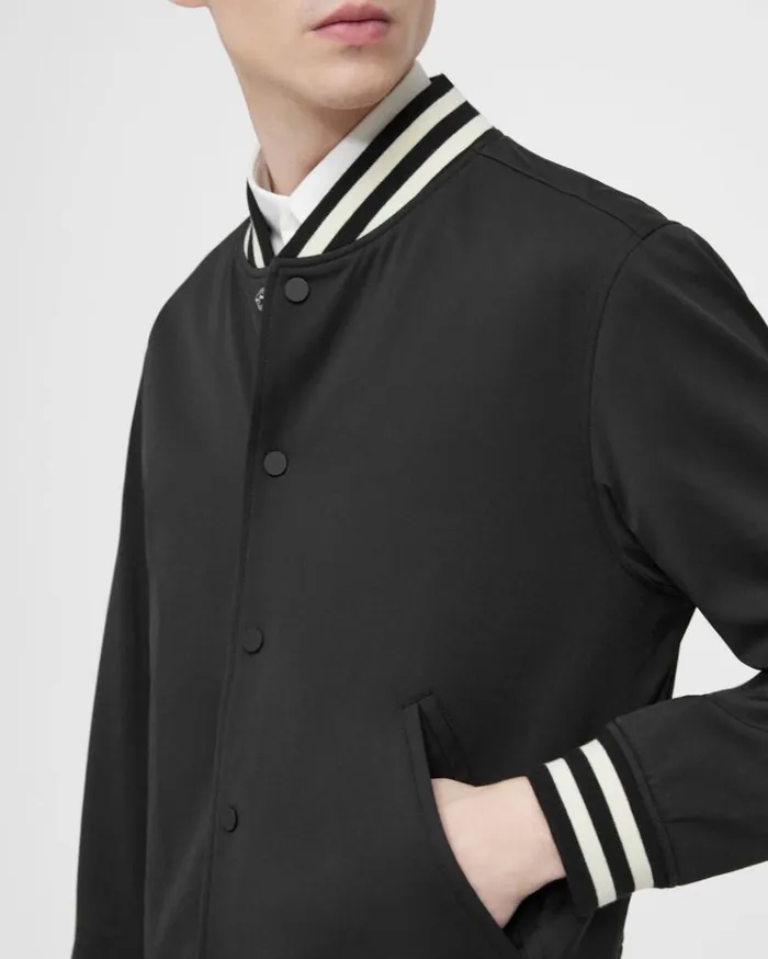 Theory Varsity Jacket In Neoteric Black Men Blazers Jackets Theory Varsity Jacket In Neoteric Black Men Blazers Jackets