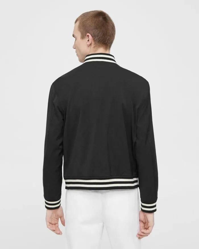 Theory Varsity Jacket In Neoteric Black Men Blazers Jackets Theory Varsity Jacket In Neoteric Black Men Blazers Jackets