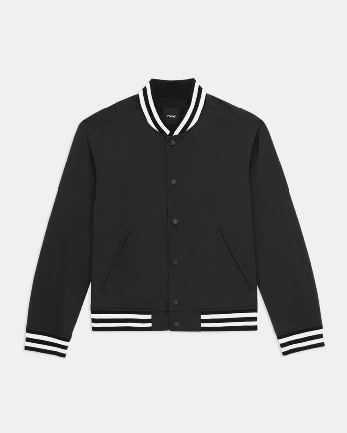 Theory Varsity Jacket In Neoteric Black Men Blazers Jackets Theory Varsity Jacket In Neoteric Black Men Blazers Jackets