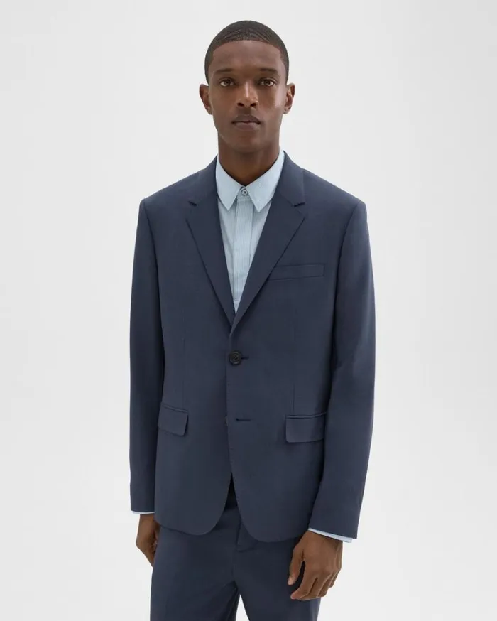 Theory Virgin Wool TwoButton Blazer Inkwell Men Blazers Jackets