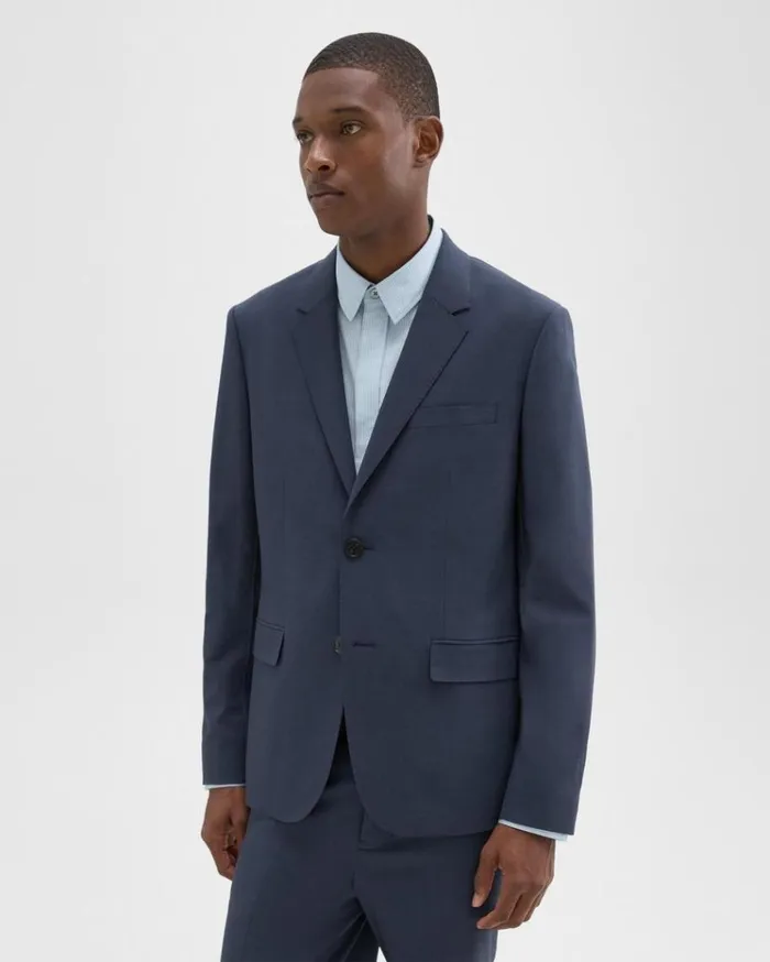 Theory Virgin Wool TwoButton Blazer Inkwell Men Blazers Jackets