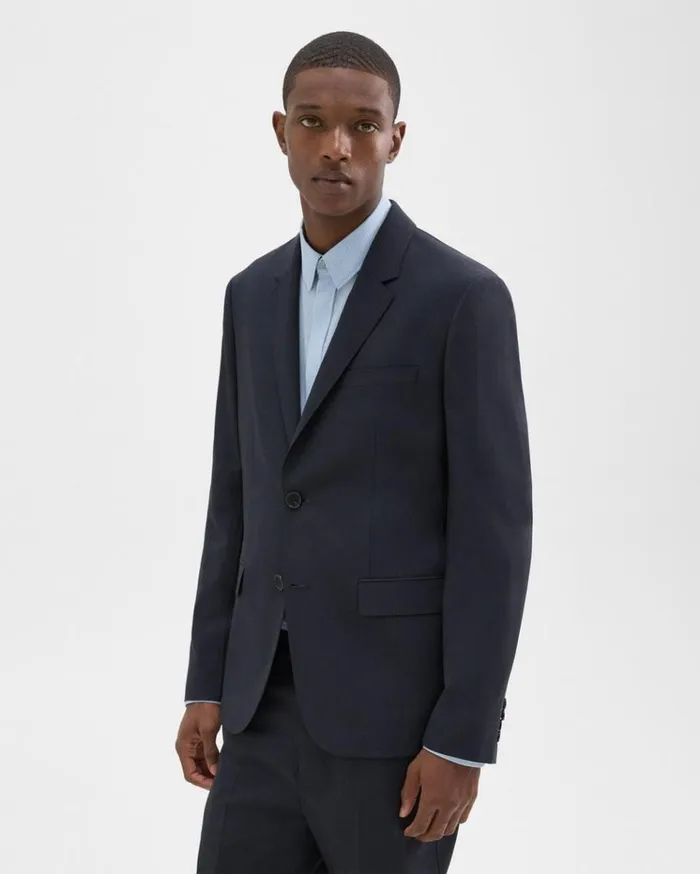 Theory Virgin Wool TwoButton Blazer Midnight Men Blazers Jackets