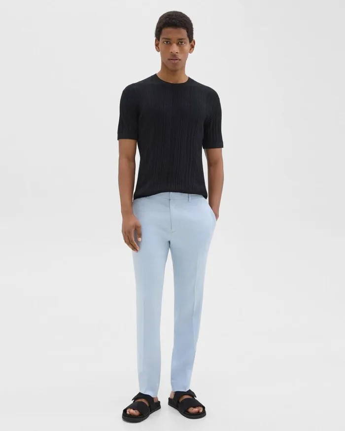 Theory Zaine Pant In LinenViscose Skylight Men Suits