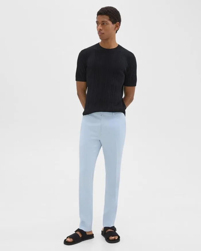 Theory Zaine Pant In LinenViscose Skylight Men Suits Theory Zaine Pant In LinenViscose Skylight Men Suits
