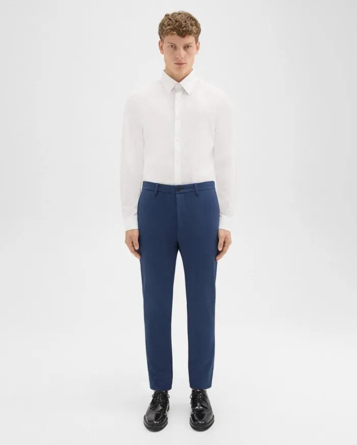 Theory Zaine Pant In Precision Ponte Deep Atlantic Men Suits