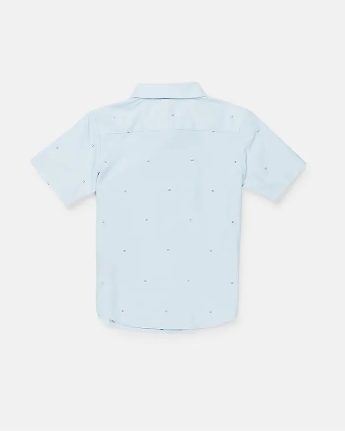 Toddler Boys Bankstone Short Sleeve Shirt 8211 Light Blue Kids Volcom Shirts and Flannels