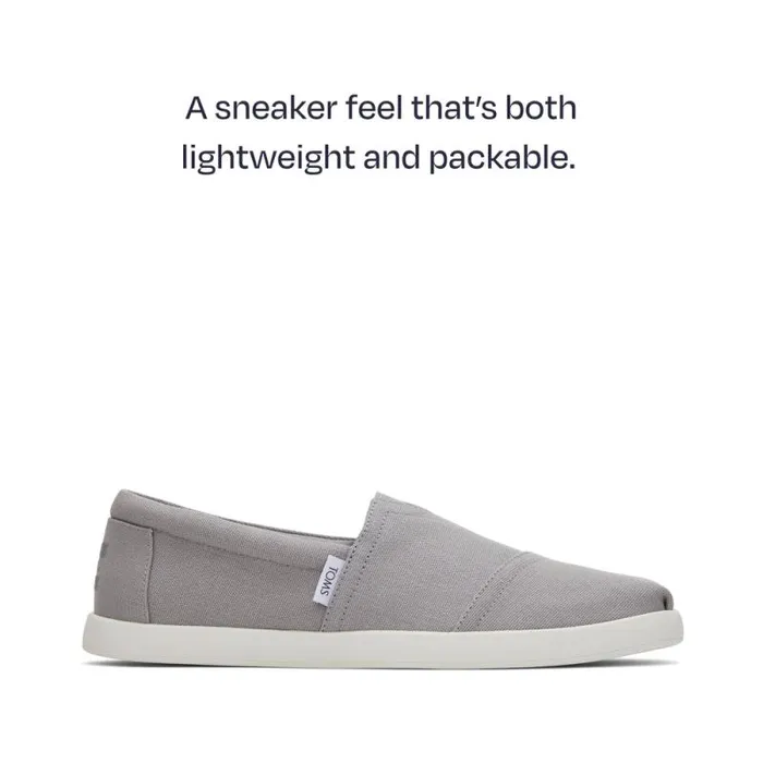 Toms Alpargatas Alp FWD Grey Recycled Cotton Canvas 8211 Men
