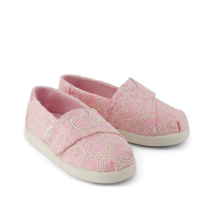 Toms Alpargatas Alpargata Classic Toddler Shoe Pink Hearts Eyelet Lace 8211 Kids Toms Alpargatas Alpargata Classic Toddler Shoe Pink Hearts Eyelet Lace 8211 Kids