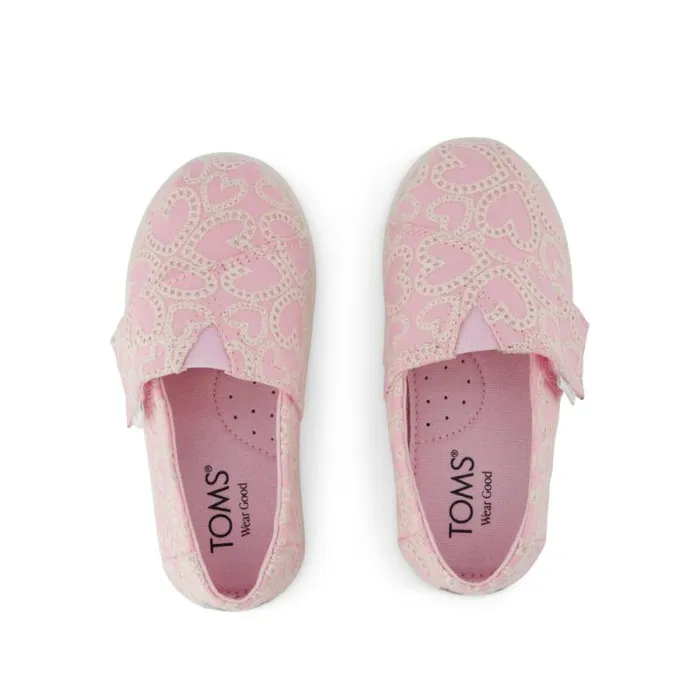 Toms Alpargatas Alpargata Classic Toddler Shoe Pink Hearts Eyelet Lace 8211 Kids Toms Alpargatas Alpargata Classic Toddler Shoe Pink Hearts Eyelet Lace 8211 Kids