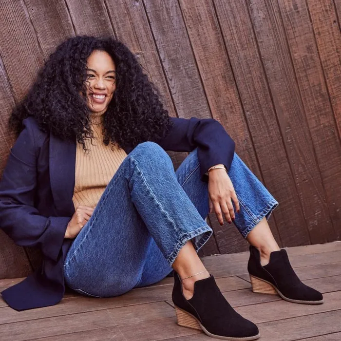 Toms Boots and Booties Gwen Ankle Boot Black Suede 8211 Women Toms Boots and Booties Gwen Ankle Boot Black Suede 8211 Women