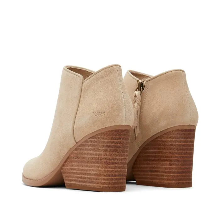 Toms Boots and Booties Hadley Heeled Boot Oatmeal Suede 8211 Women Toms Boots and Booties Hadley Heeled Boot Oatmeal Suede 8211 Women