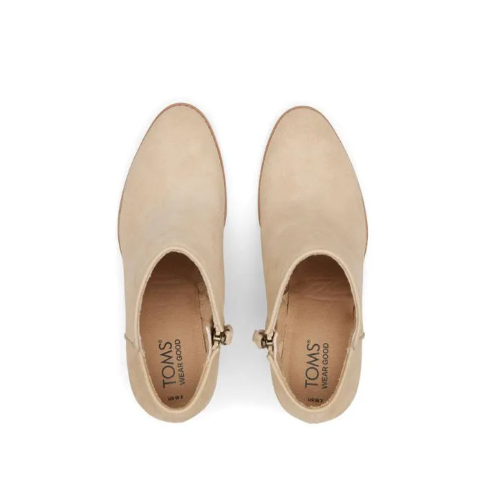 Toms Boots and Booties Hadley Heeled Boot Oatmeal Suede 8211 Women Toms Boots and Booties Hadley Heeled Boot Oatmeal Suede 8211 Women