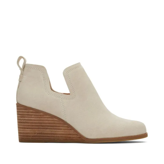 Toms Boots and Booties Kallie Wedge Bootie Beige 8211 Women