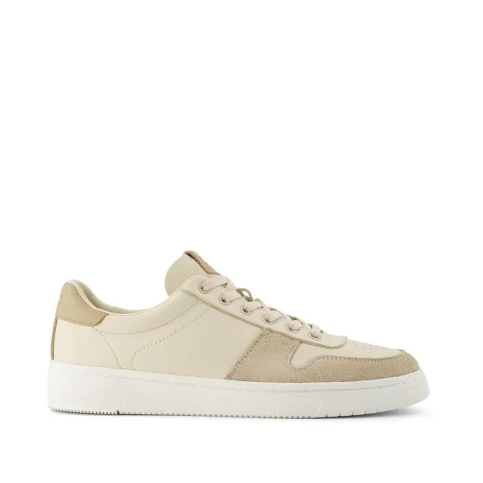 Toms Dress Casual TRVL LITE Court Sneaker Beige Leather 8211 Men
