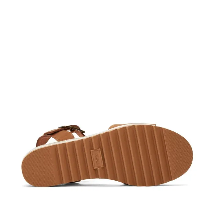 Toms Espadrilles Diana Wedge Sandal Tan Leather 8211 Women Toms Espadrilles Diana Wedge Sandal Tan Leather 8211 Women
