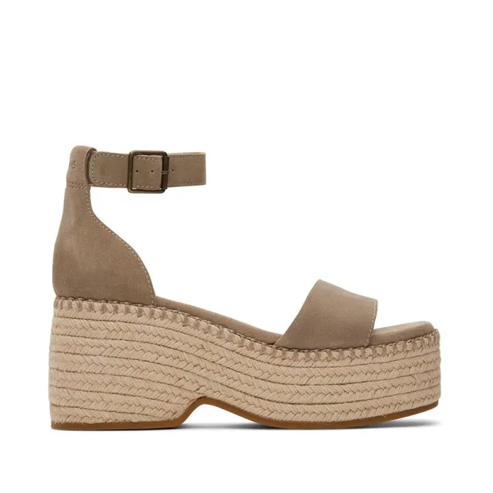 Toms Espadrilles Laila Platform Espadrille Sandal Suede Dune 8211 Women