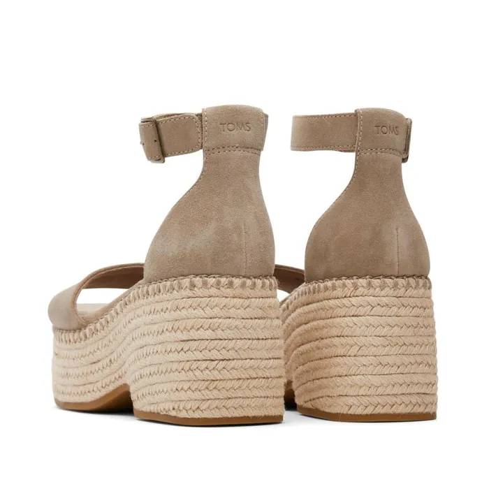 Toms Espadrilles Laila Platform Espadrille Sandal Suede Dune 8211 Women Toms Espadrilles Laila Platform Espadrille Sandal Suede Dune 8211 Women
