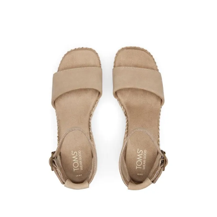 Toms Espadrilles Laila Platform Espadrille Sandal Suede Dune 8211 Women Toms Espadrilles Laila Platform Espadrille Sandal Suede Dune 8211 Women