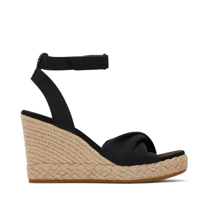 Toms Espadrilles Marisela Wedge Sandal Black Slubby Woven 8211 Women