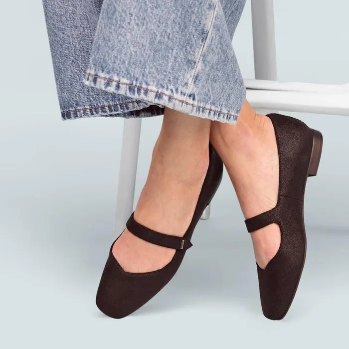 Toms Flats and Loafers Bianca Flat Black Metallic Suede 8211 Women Toms Flats and Loafers Bianca Flat Black Metallic Suede 8211 Women