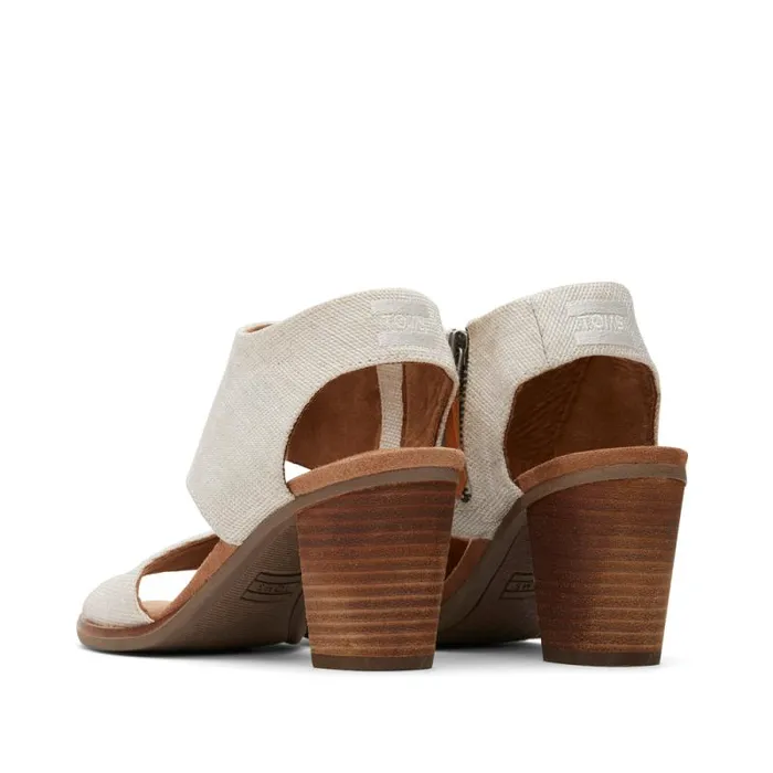Toms Heels and Wedges Majorca Cutout Heeled Sandal Natural 8211 Women