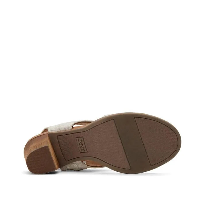 Toms Heels and Wedges Majorca Cutout Heeled Sandal Natural 8211 Women