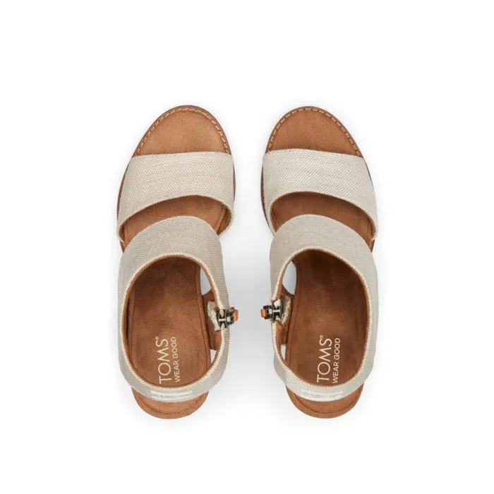 Toms Heels and Wedges Majorca Cutout Heeled Sandal Natural 8211 Women
