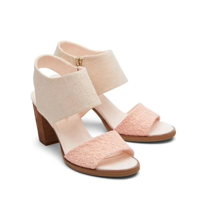 Toms Heels and Wedges Majorca Cutout Sandal Metallic Dusty Peach 8211 Women Toms Heels and Wedges Majorca Cutout Sandal Metallic Dusty Peach 8211 Women