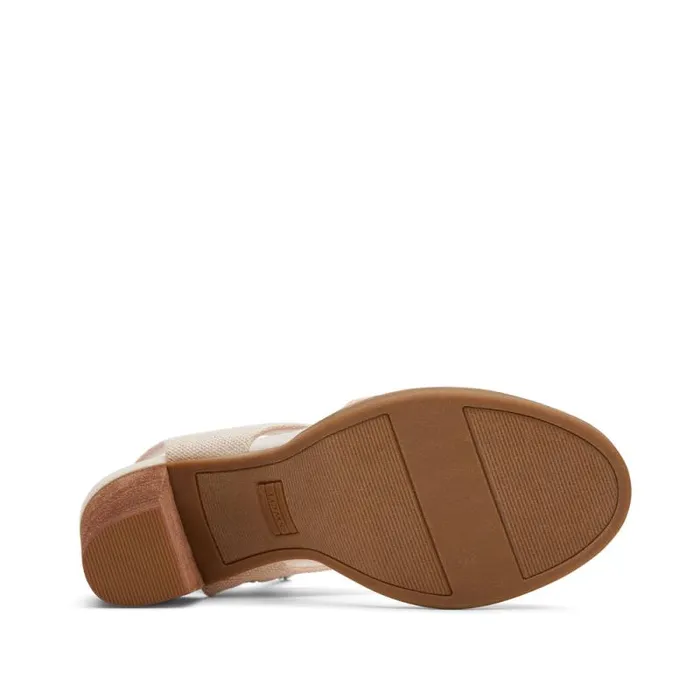 Toms Heels and Wedges Majorca Cutout Sandal Metallic Dusty Peach 8211 Women Toms Heels and Wedges Majorca Cutout Sandal Metallic Dusty Peach 8211 Women