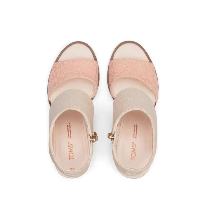 Toms Heels and Wedges Majorca Cutout Sandal Metallic Dusty Peach 8211 Women Toms Heels and Wedges Majorca Cutout Sandal Metallic Dusty Peach 8211 Women