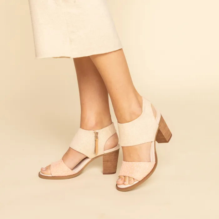 Toms Heels and Wedges Majorca Cutout Sandal Metallic Dusty Peach 8211 Women Toms Heels and Wedges Majorca Cutout Sandal Metallic Dusty Peach 8211 Women