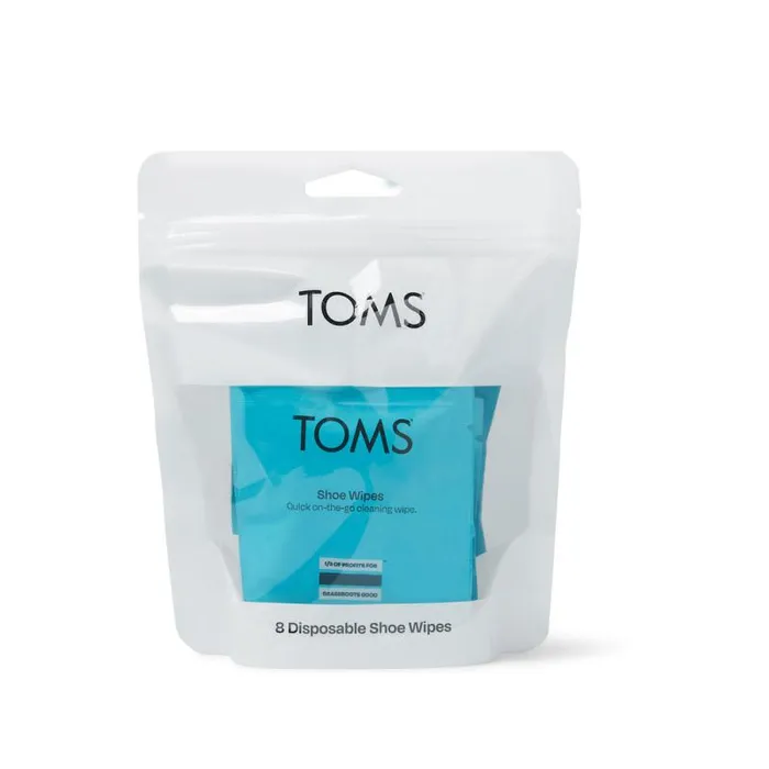 Toms Shoe Care TOMS Shoe Cleaning Wipes 8 Pack White 8211 Gear