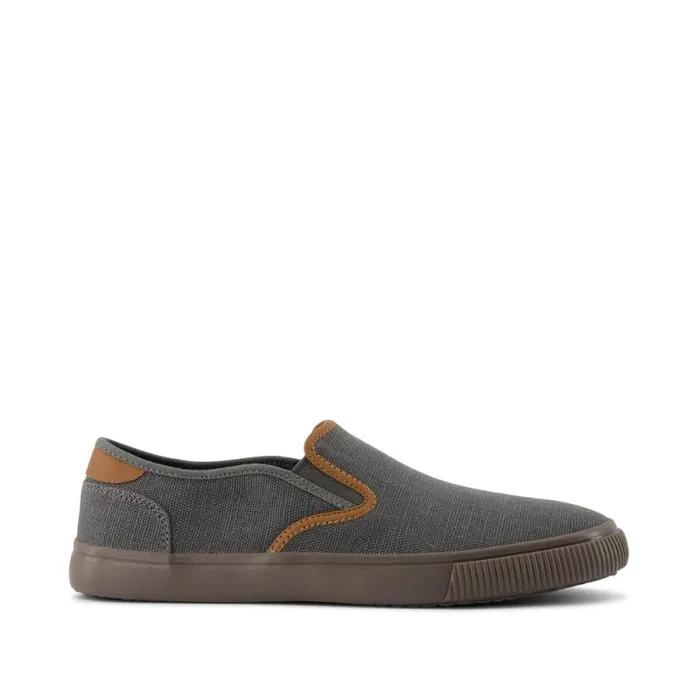 Toms Slip Ons Baja Slip On Sneaker Dark Grey Heritage Canvas 8211 Men
