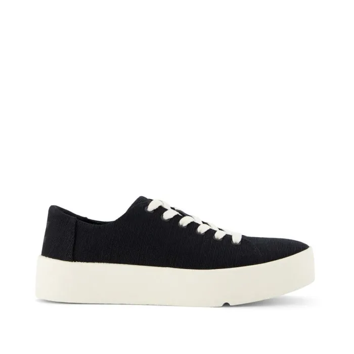 Toms Slip Ons Verona LaceUp Sneaker Heritage Black Canvas 8211 Women