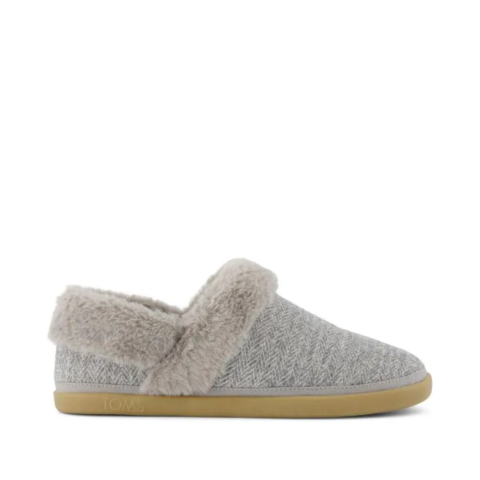 Toms Slippers Oslo Convertible Slipper Drizzle Grey Cozy Herringbone 8211 Women