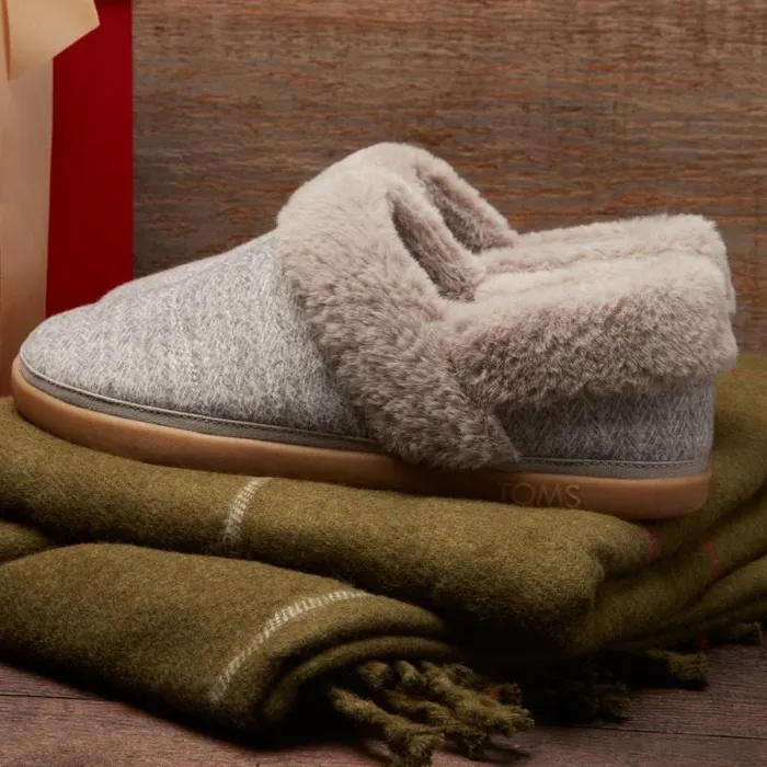 Toms Slippers Oslo Convertible Slipper Drizzle Grey Cozy Herringbone 8211 Women Toms Slippers Oslo Convertible Slipper Drizzle Grey Cozy Herringbone 8211 Women