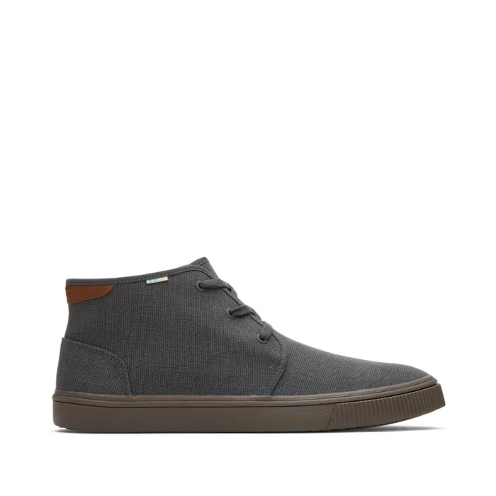 Toms Sneakers Carlo Mid LaceUp Sneaker Graphite Heritage Canvas 8211 Men