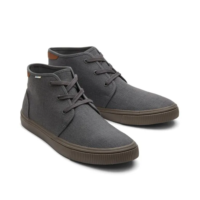 Toms Sneakers Carlo Mid LaceUp Sneaker Graphite Heritage Canvas 8211 Men Toms Sneakers Carlo Mid LaceUp Sneaker Graphite Heritage Canvas 8211 Men